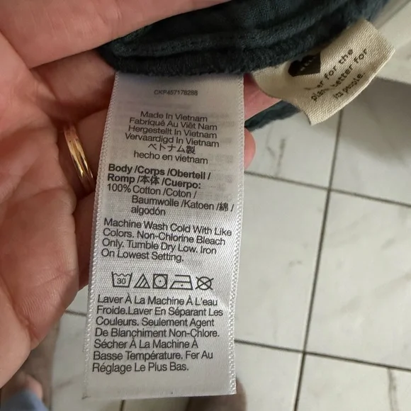 Madewell Light Spun Evert Top Midnight Green Size Small - Picture 8 of 9